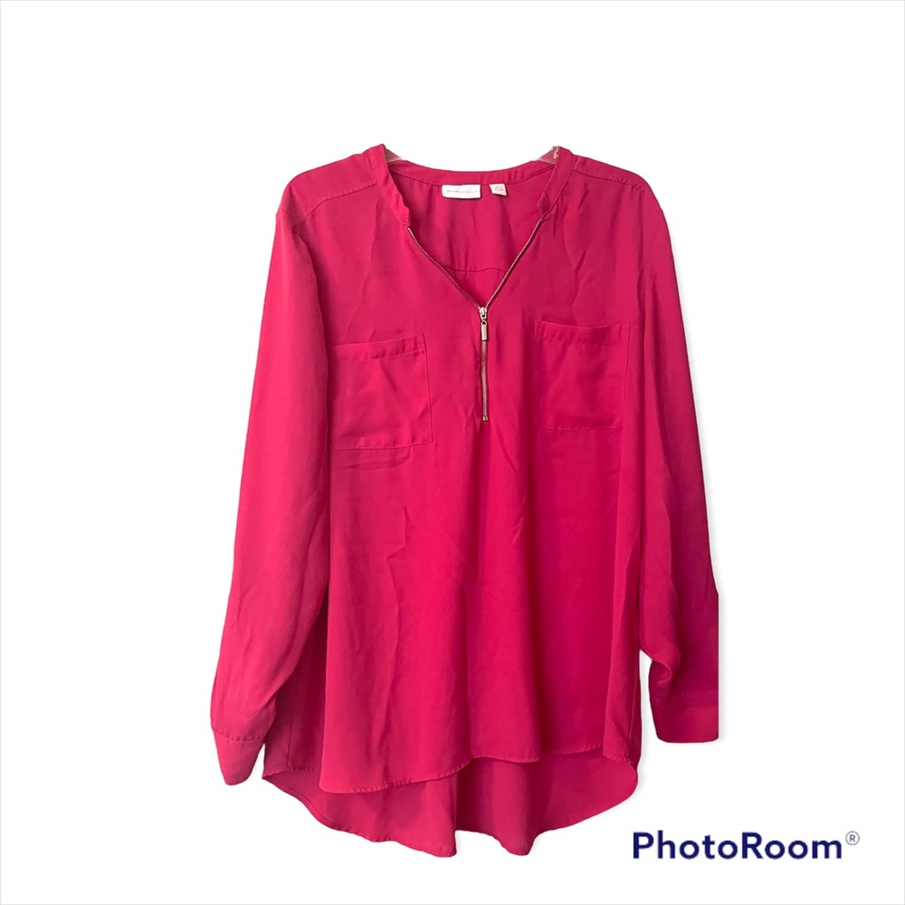 Bright pink blouse